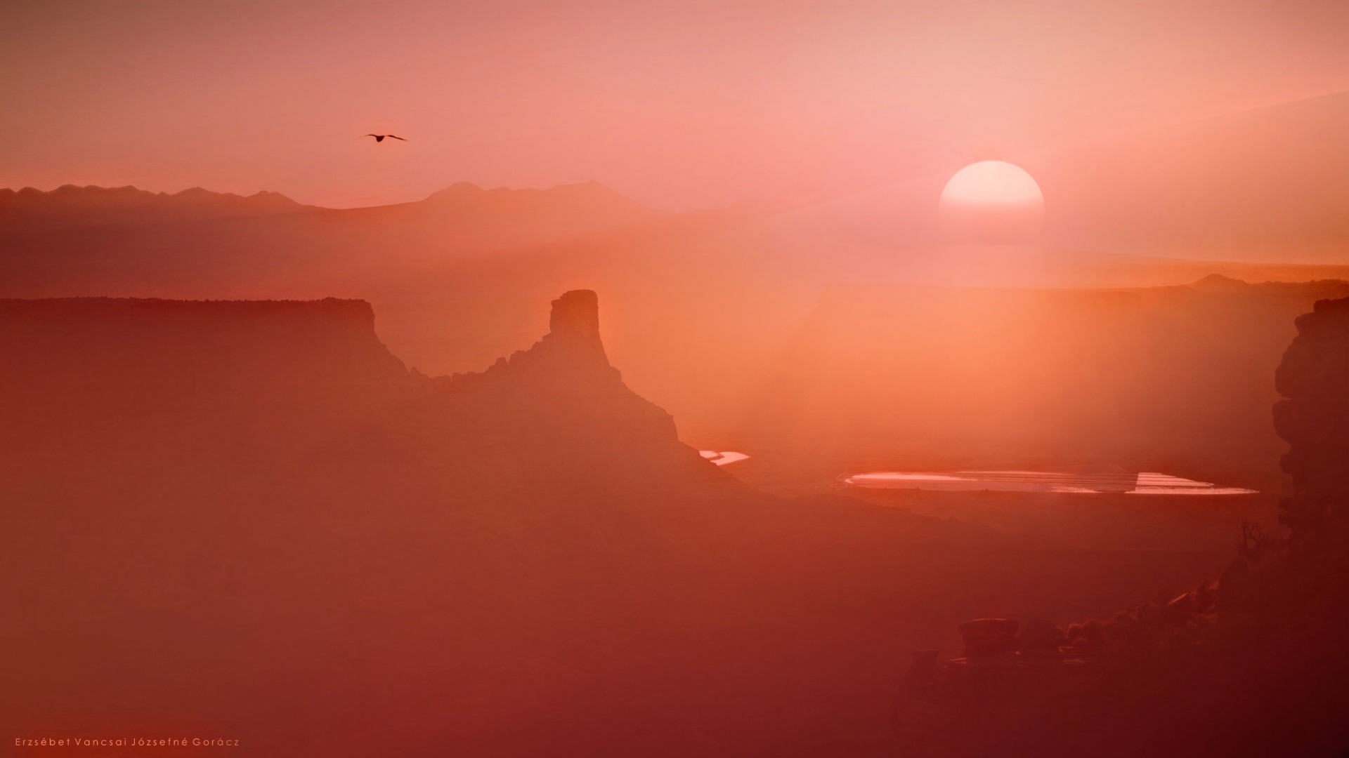 Naplemente a hegyek fölött 