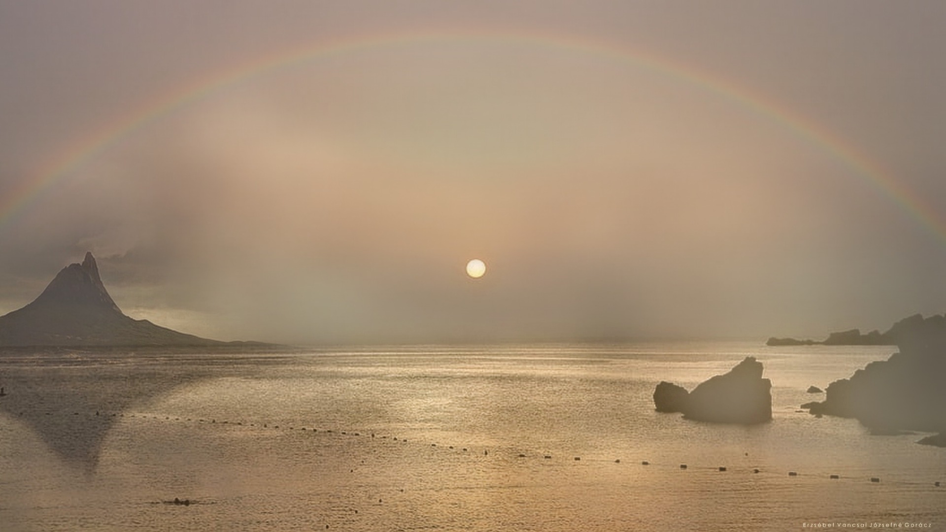Rainbow over the rocks